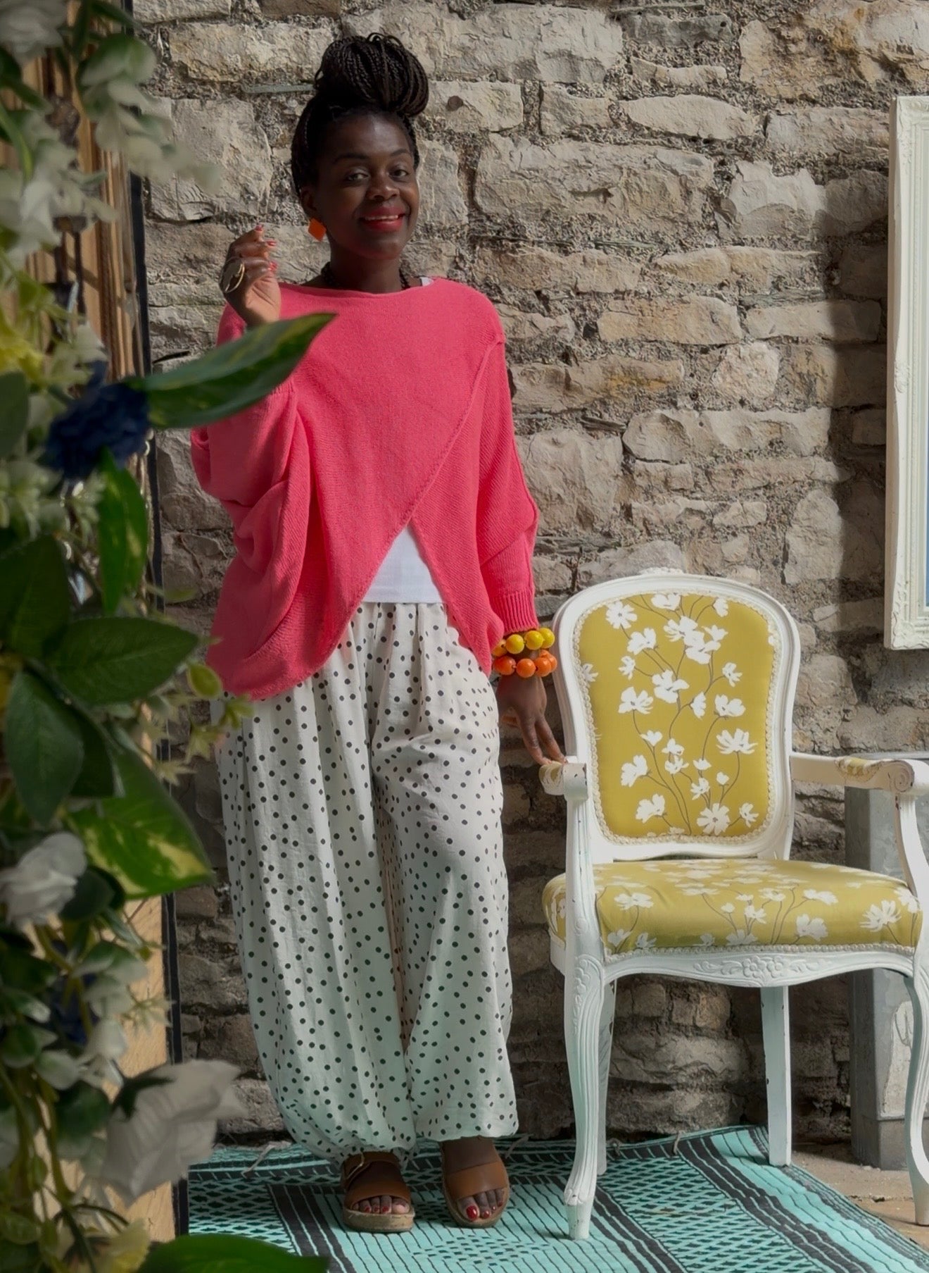 Stunning Cross-Over Front Layering Amina Top In Strawberry Pink Size 10-24