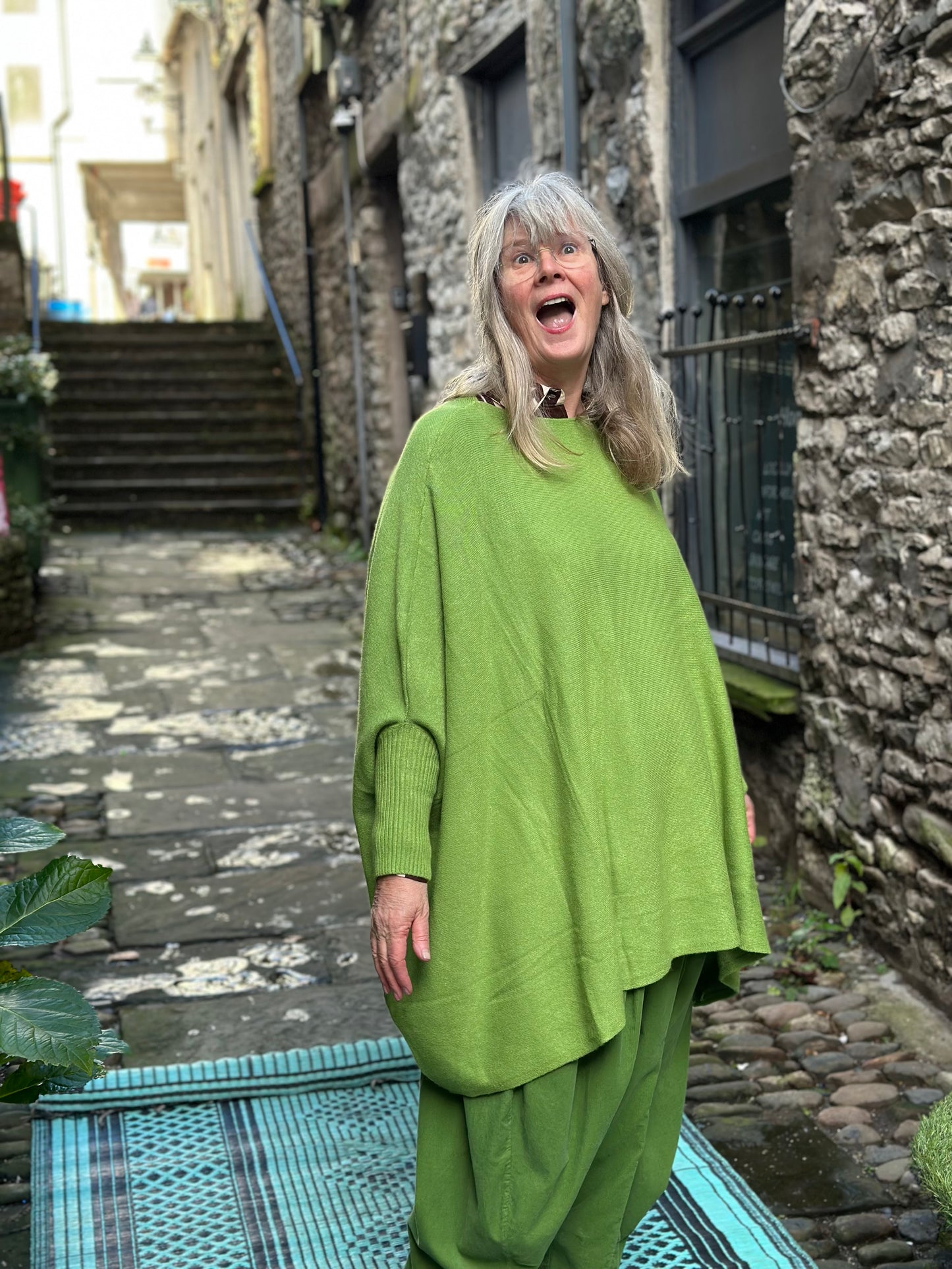 Stunning  Avocado Green Bella Jumper Fits Size 10-26