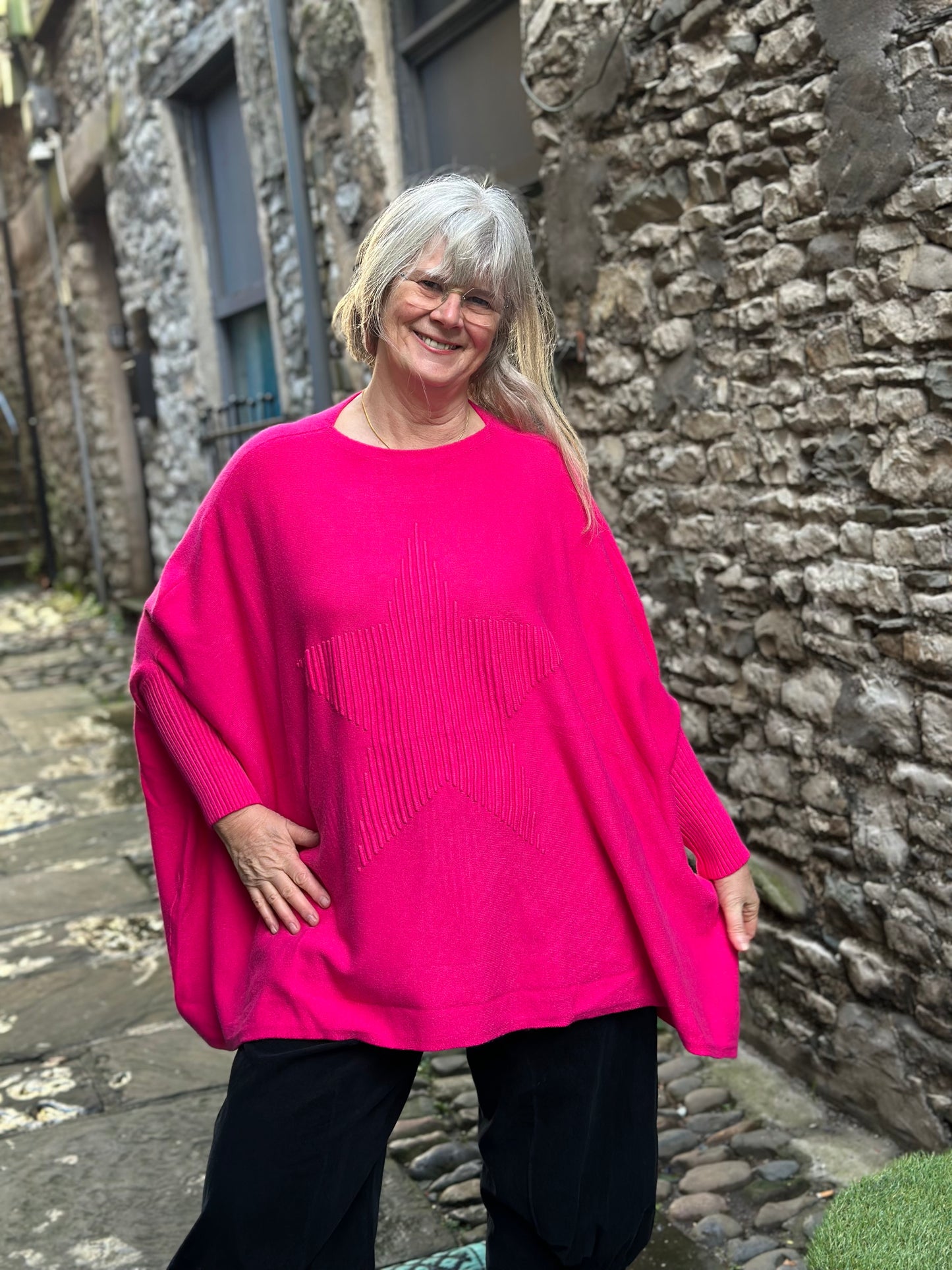 Stunning Fuchsia Bella Star Jumper Fits Size 10-26