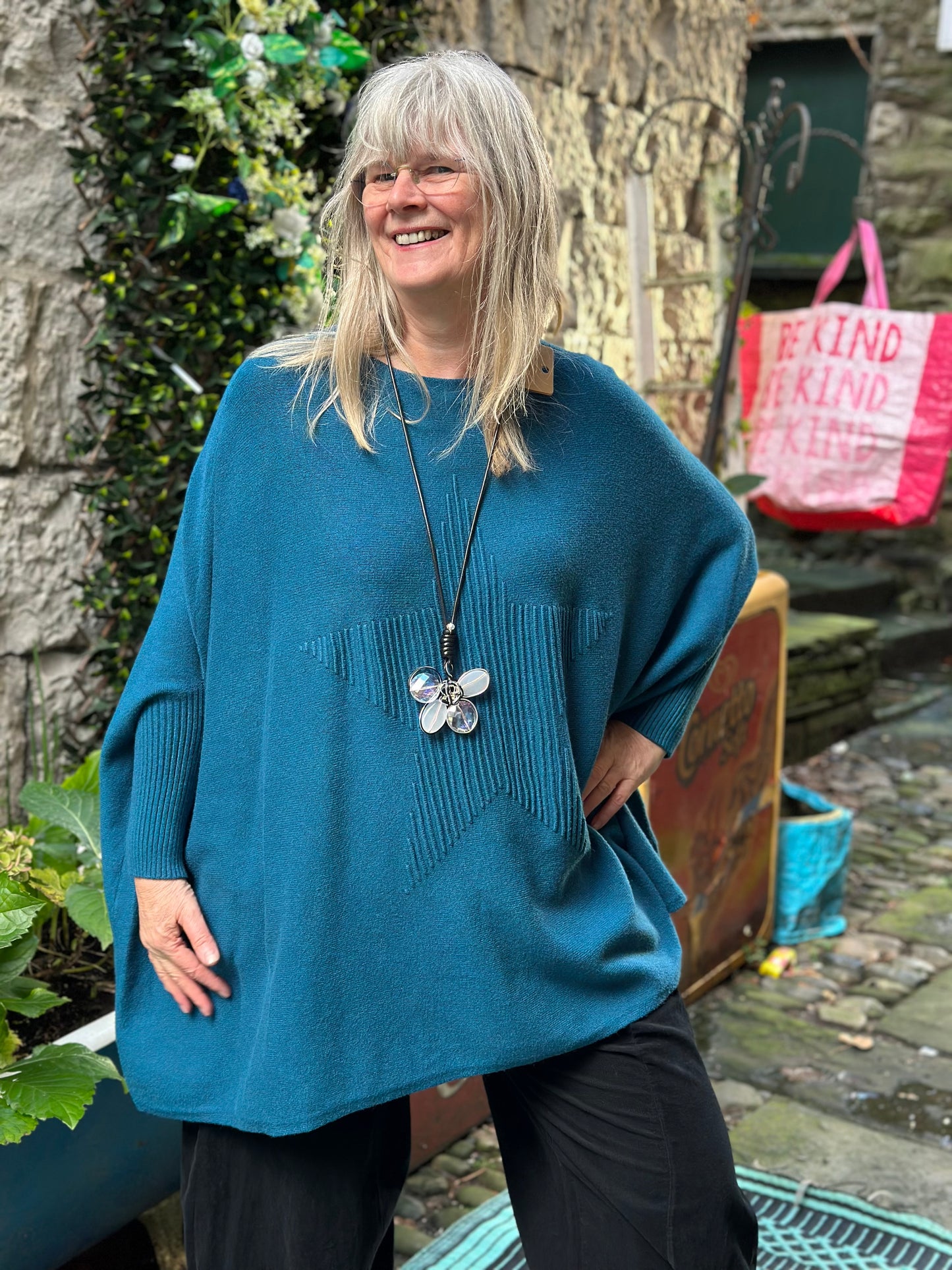 Stunning Teal Bella Star Jumper Fits Size 10-26