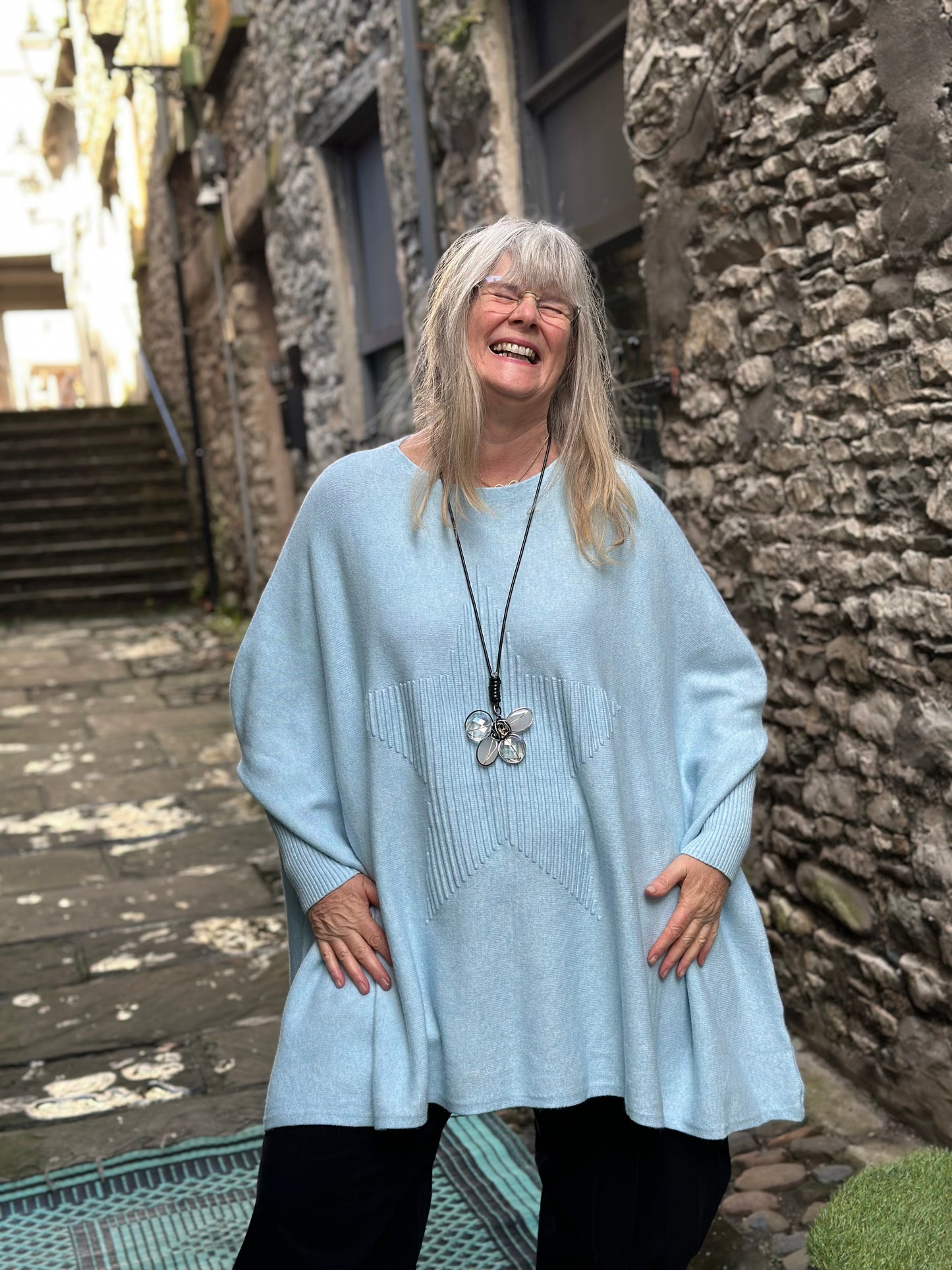 Stunning Sky Blue  Bella Star Jumper Fits Size 10-26