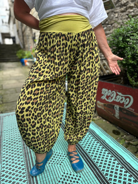 Harem Animal Print Yoga Trousers One Size Fits UK 10-22
