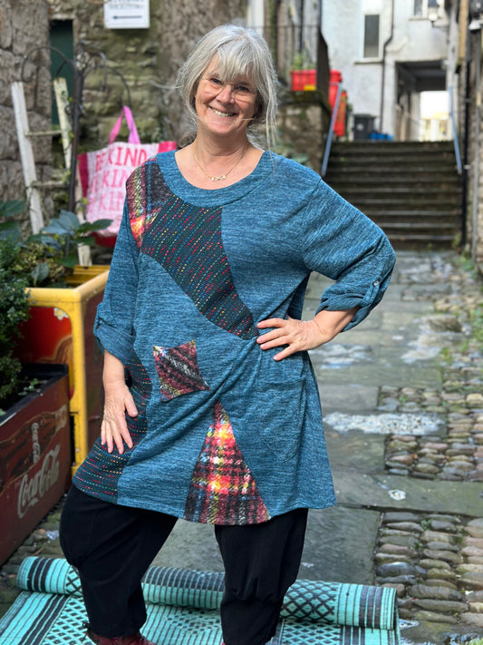 Made In Italy Patch Work Tunic Dress Size 12-22