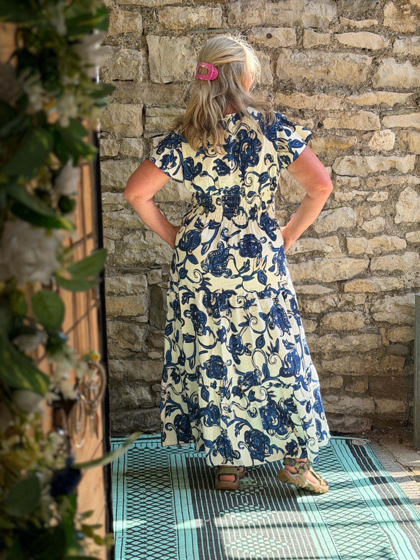 Stunning Printed Atta Dress In Maxi Length Fits Size 8-20