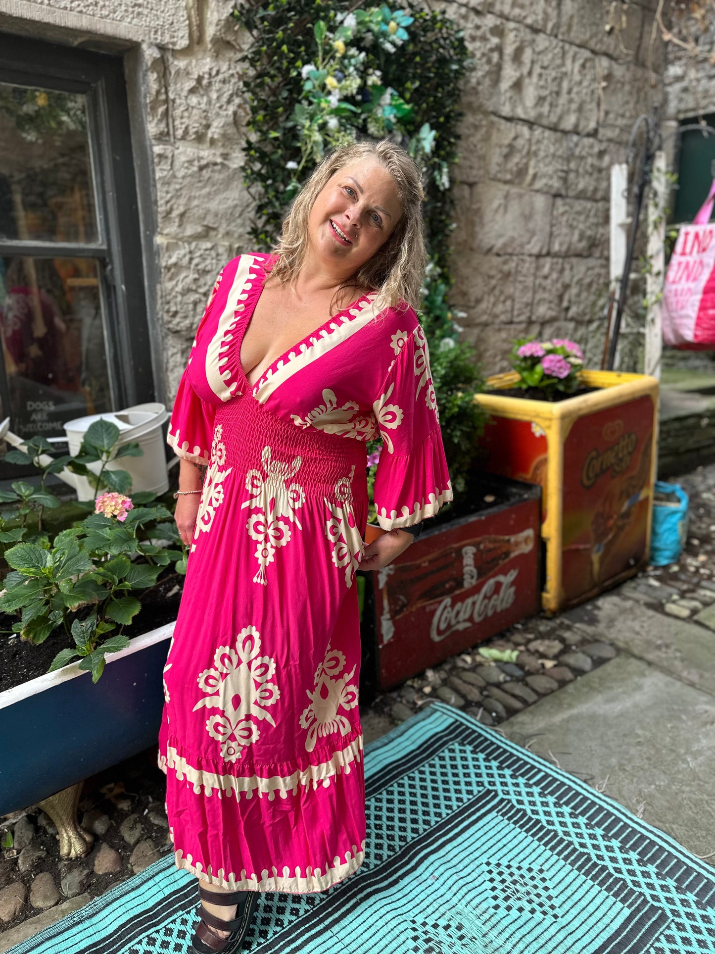 Aja Plunged V-Neck Dress Fits Size 12-20