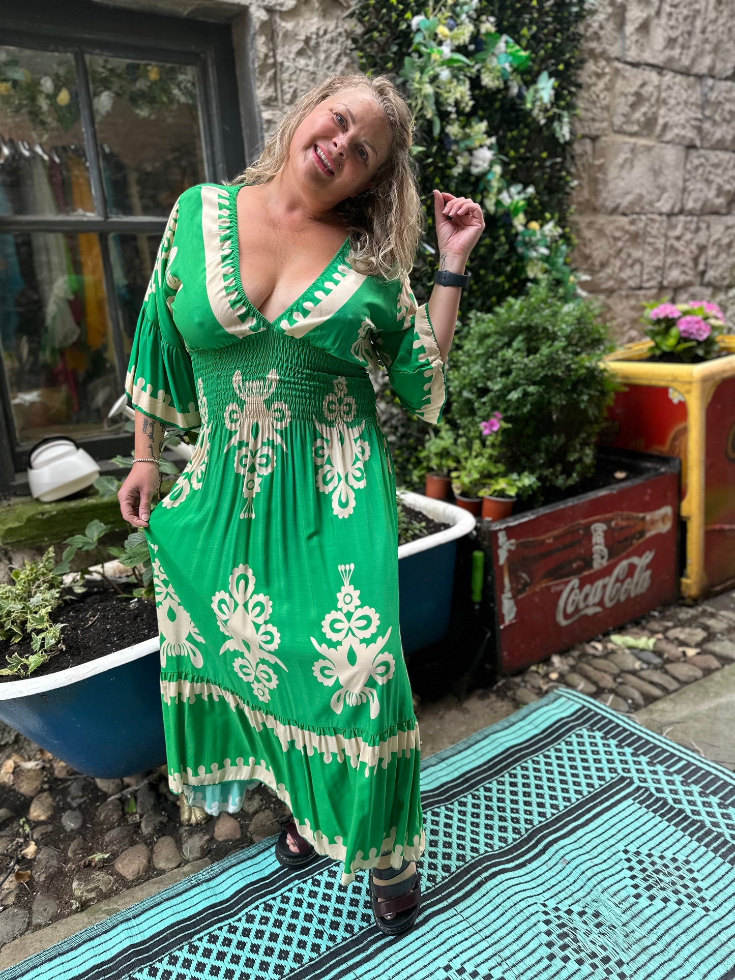 Aja Plunged V-Neck Dress Fits Size 12-20
