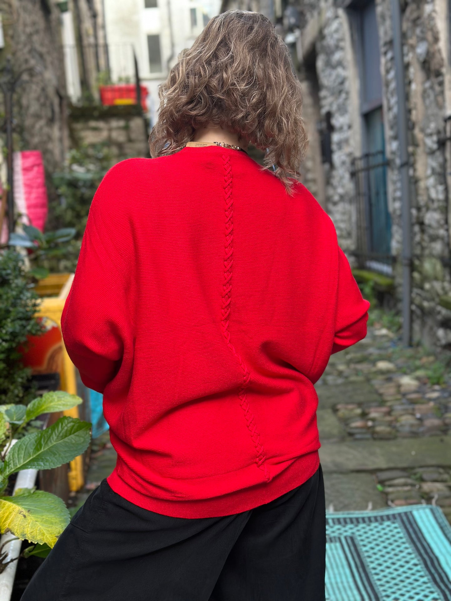 Stunning Red Two Pockets OBBE Jumper Fits Size 10-20