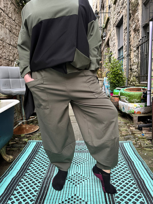 Kuiza Khaki Green Cord Trousers Fit Size 8-18