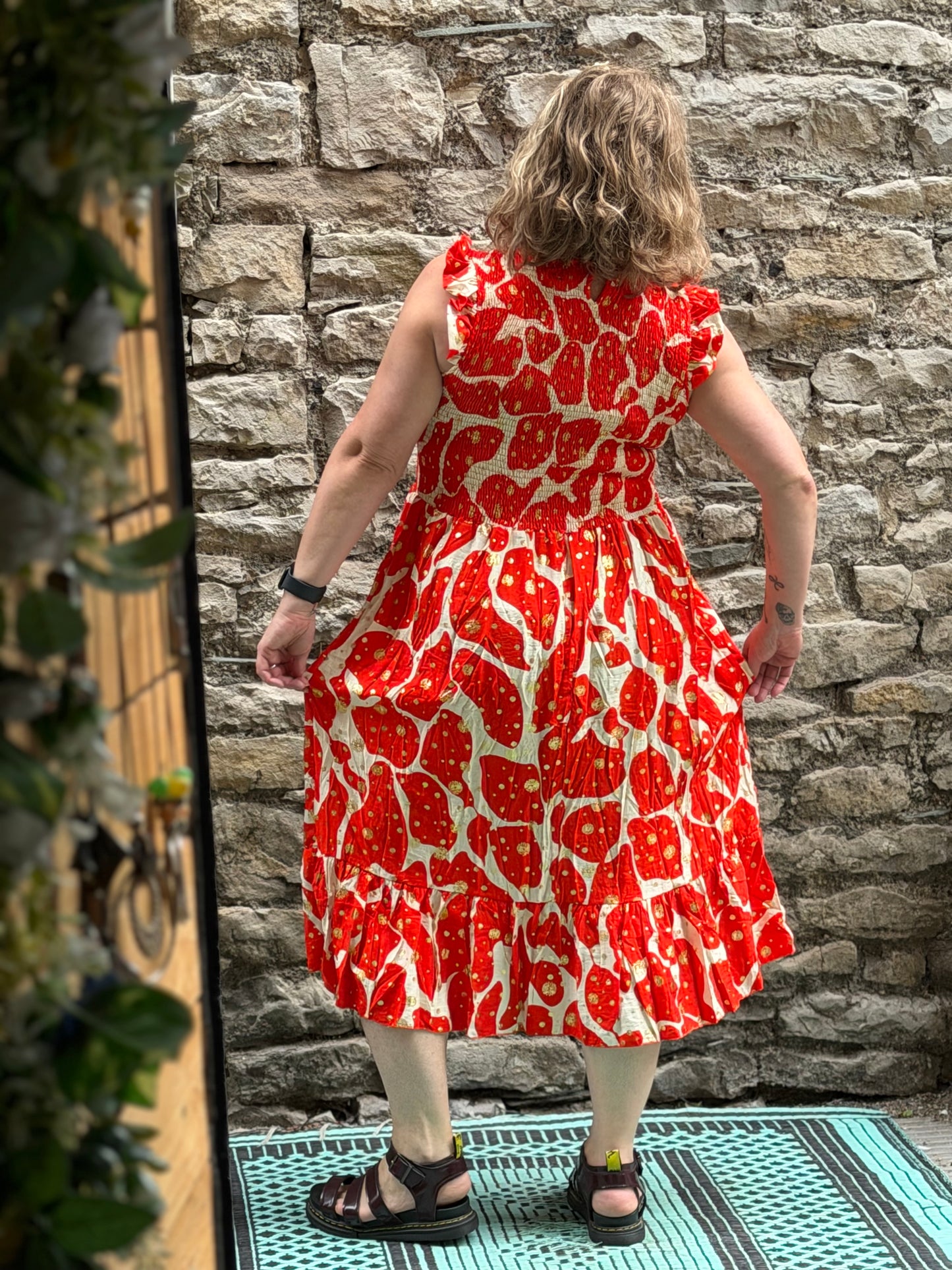 Stunning Printed Atta Dress In Midi Length Fits Size 8-20