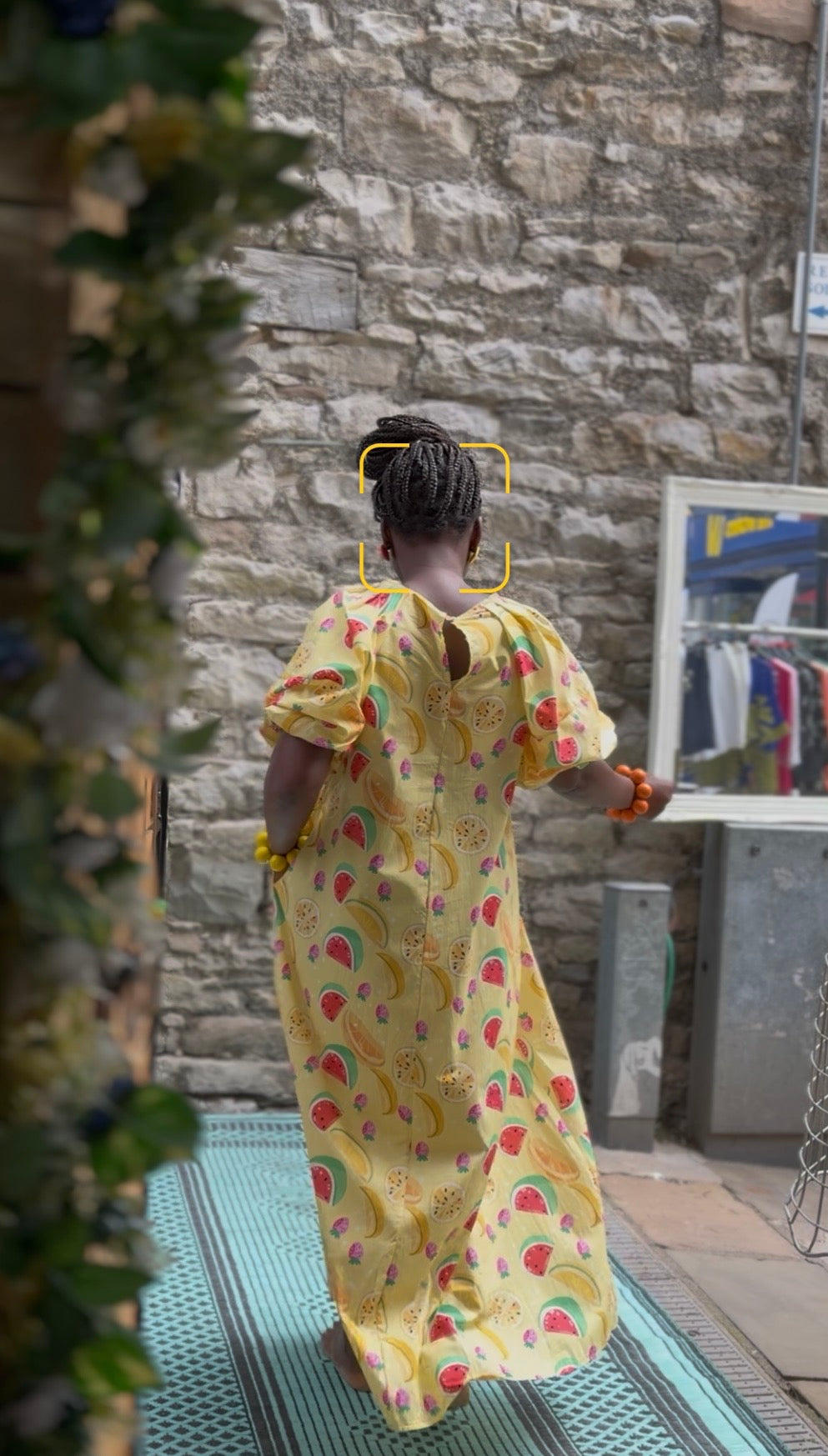 Stunning Long Melon Print Maxi Dress One Size Fit Sz 10-18 (Copy)