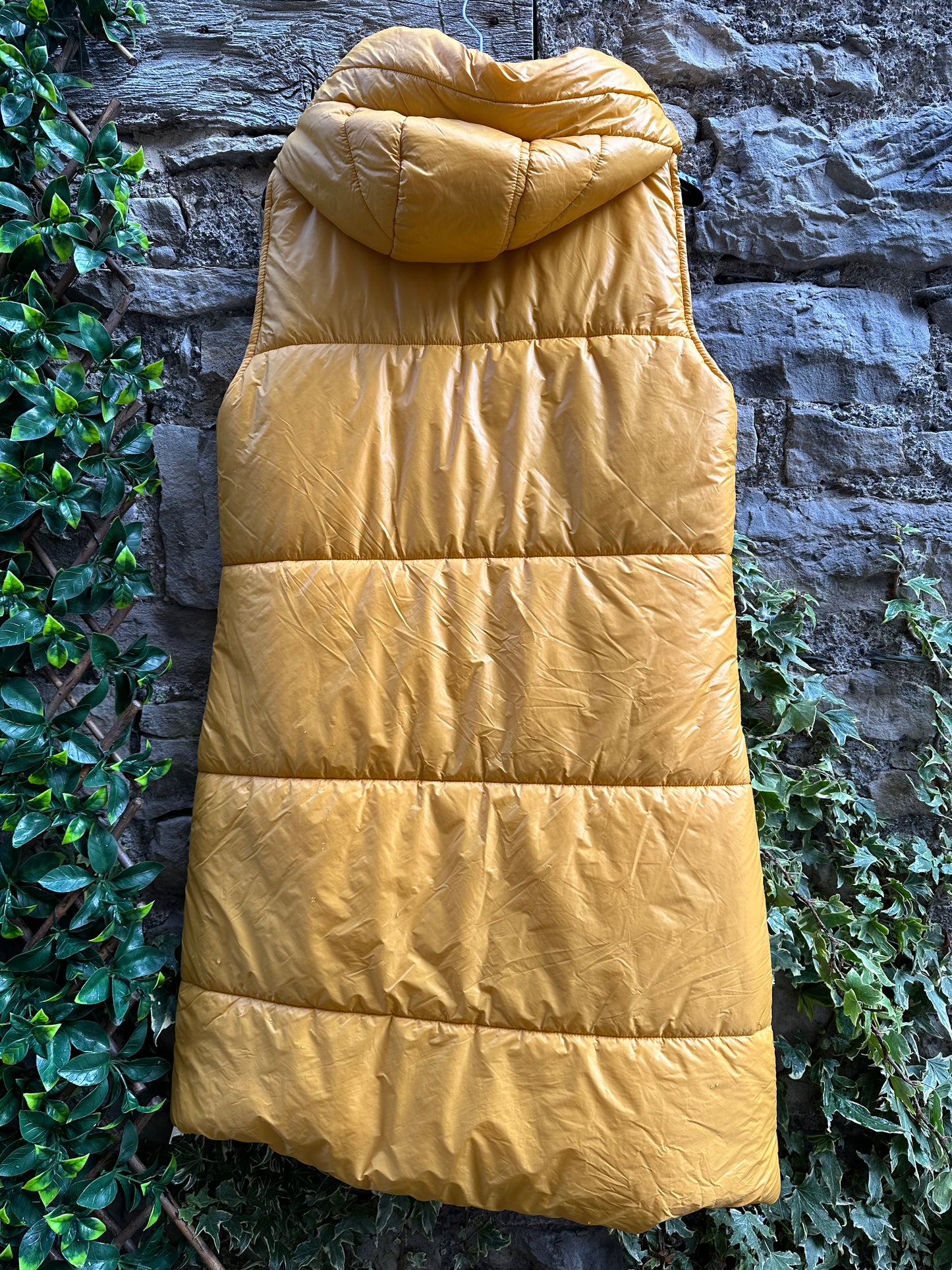 Ladies Stunning Mustard Padded & Hooded Gilet Size 8-16