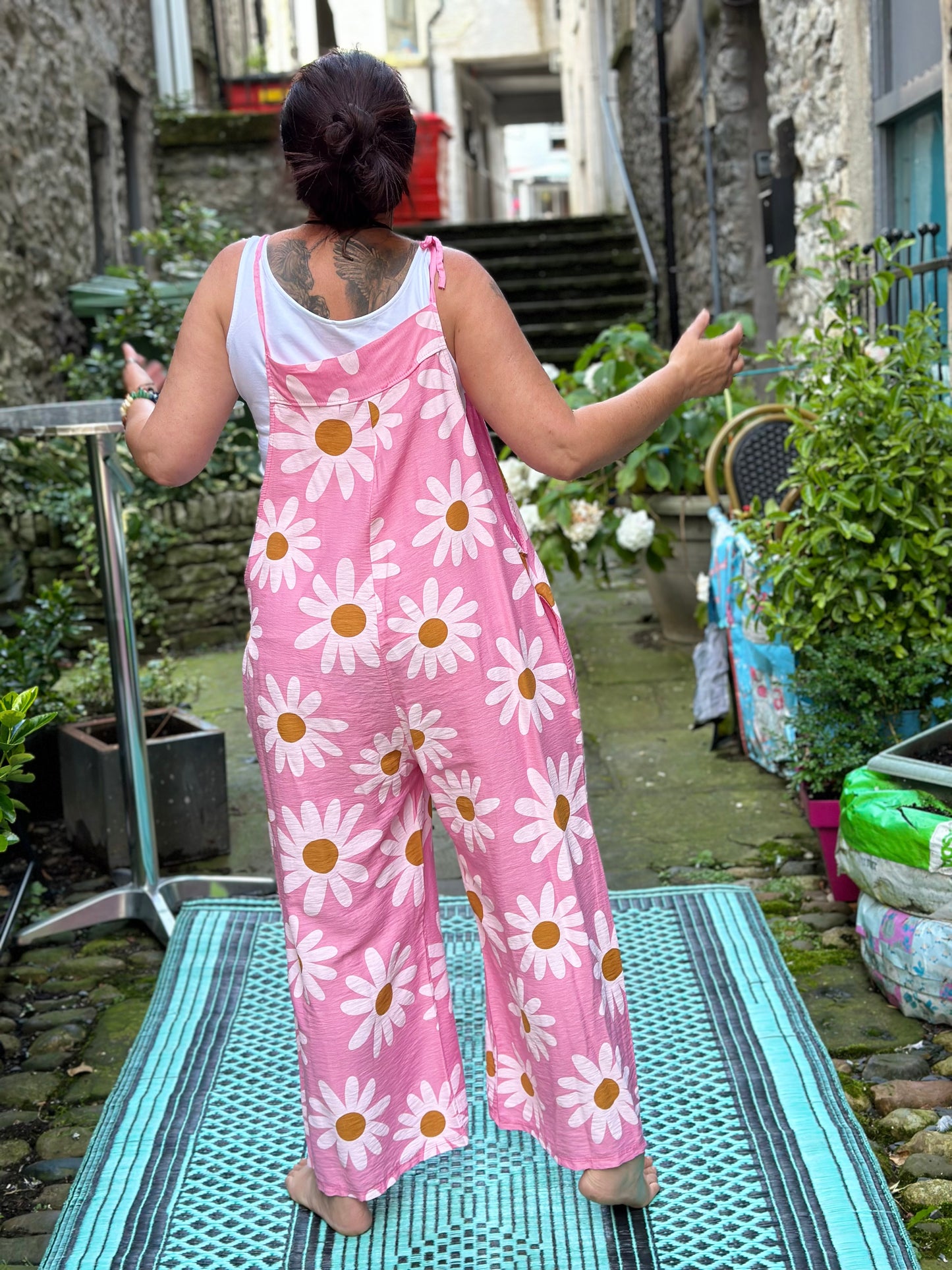 Daisy Jumpsuit In Pink  Fits Size 10-16