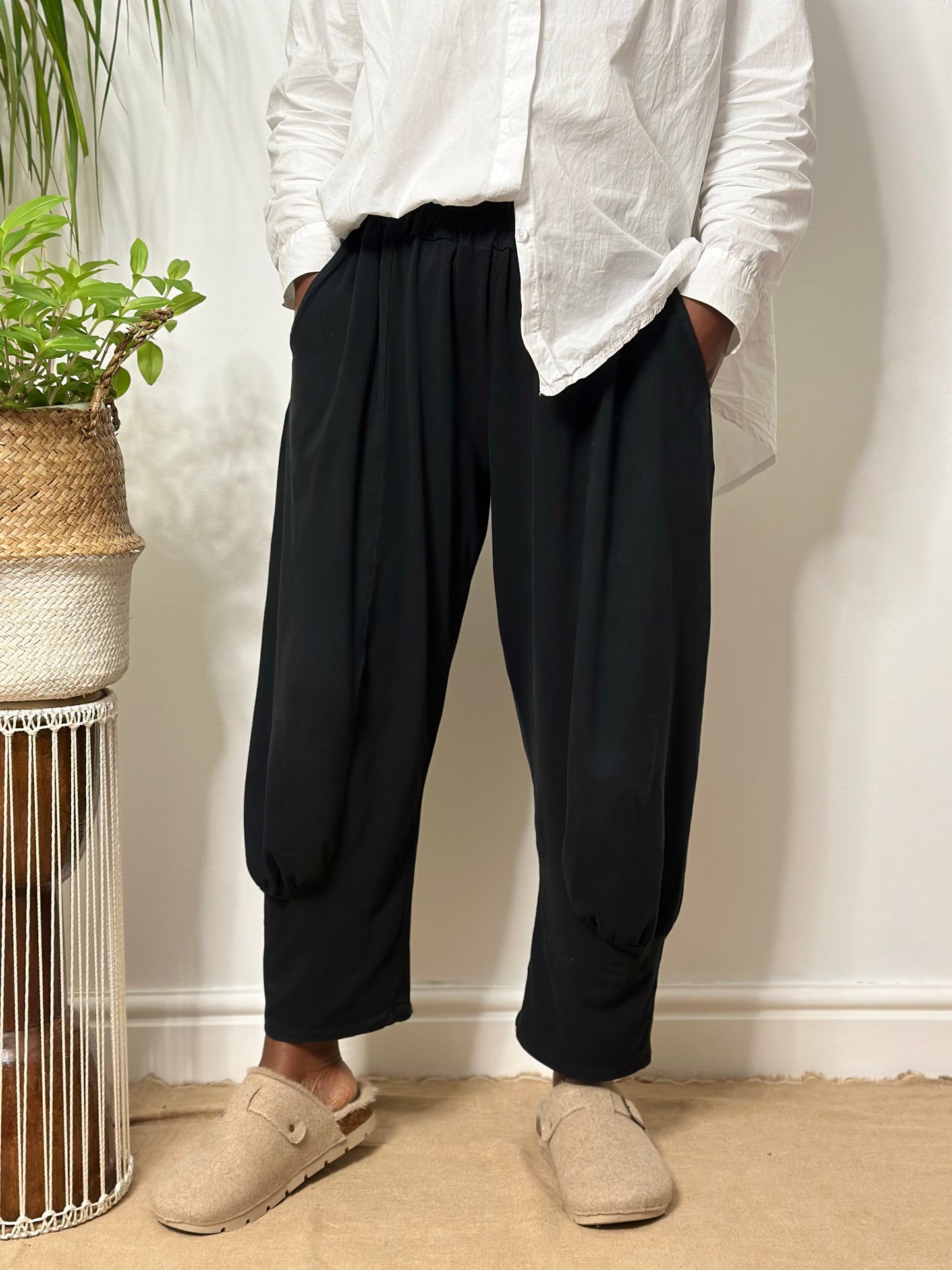 Short Length Black Azu Trousers Fits Size 8-22