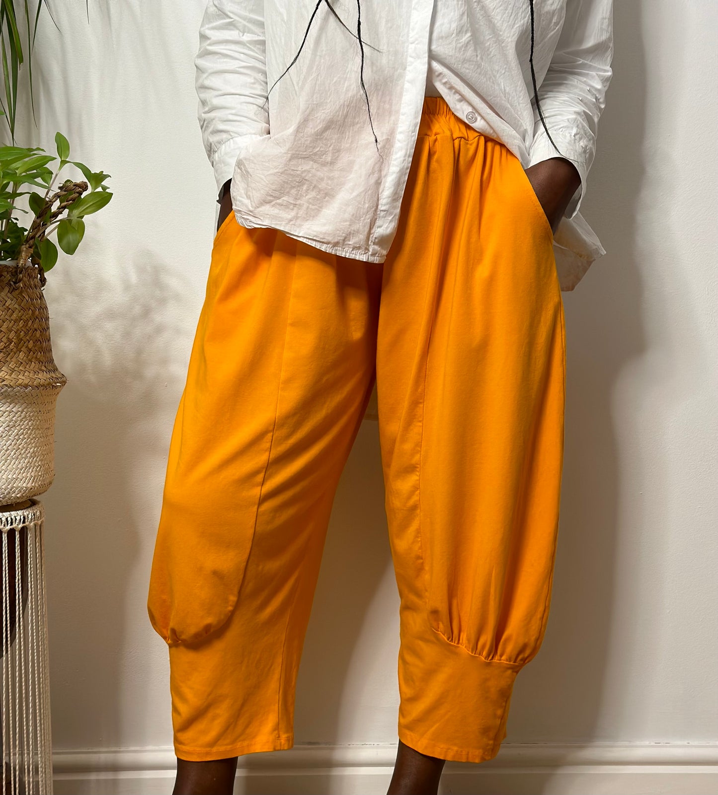 Short Length Orange Colour Azu Trousers Fits Size 8-22